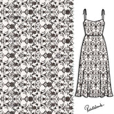 Black And White Vintage Floral Jaal Print